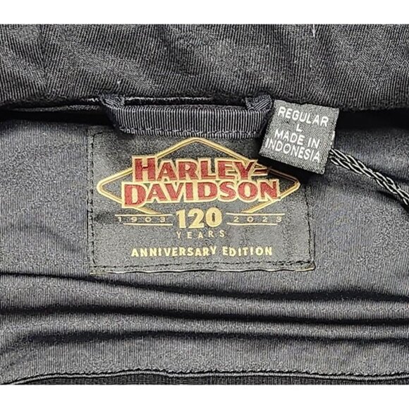Harley-Davidson 120th Anniversary Deflector Riding Fleece Hooded Jacket (L) - Picture 10 of 11